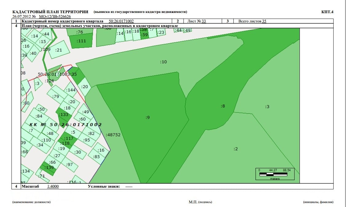 Кадастровый план участка в Атнинском районе