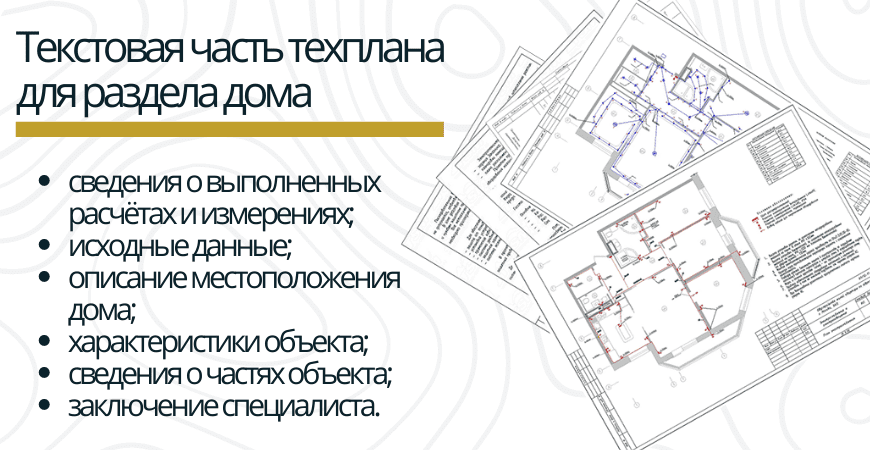 Текстовая часть техплана для раздела дома в Атнинском районе